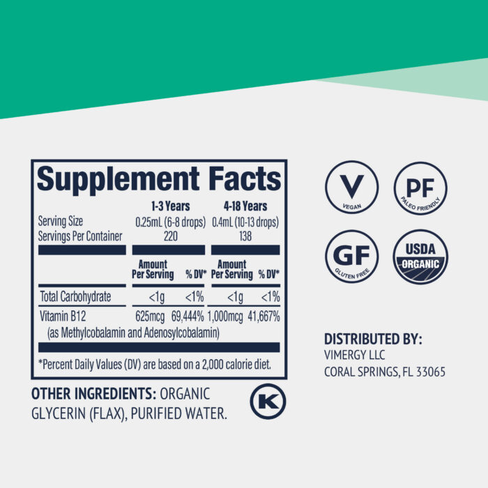 Vimergy B-12 vitamīns 55ml - Bērniem - Image 7